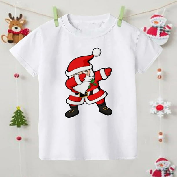 Camiseta de manga larga con estampado de Feliz Navidad para niños