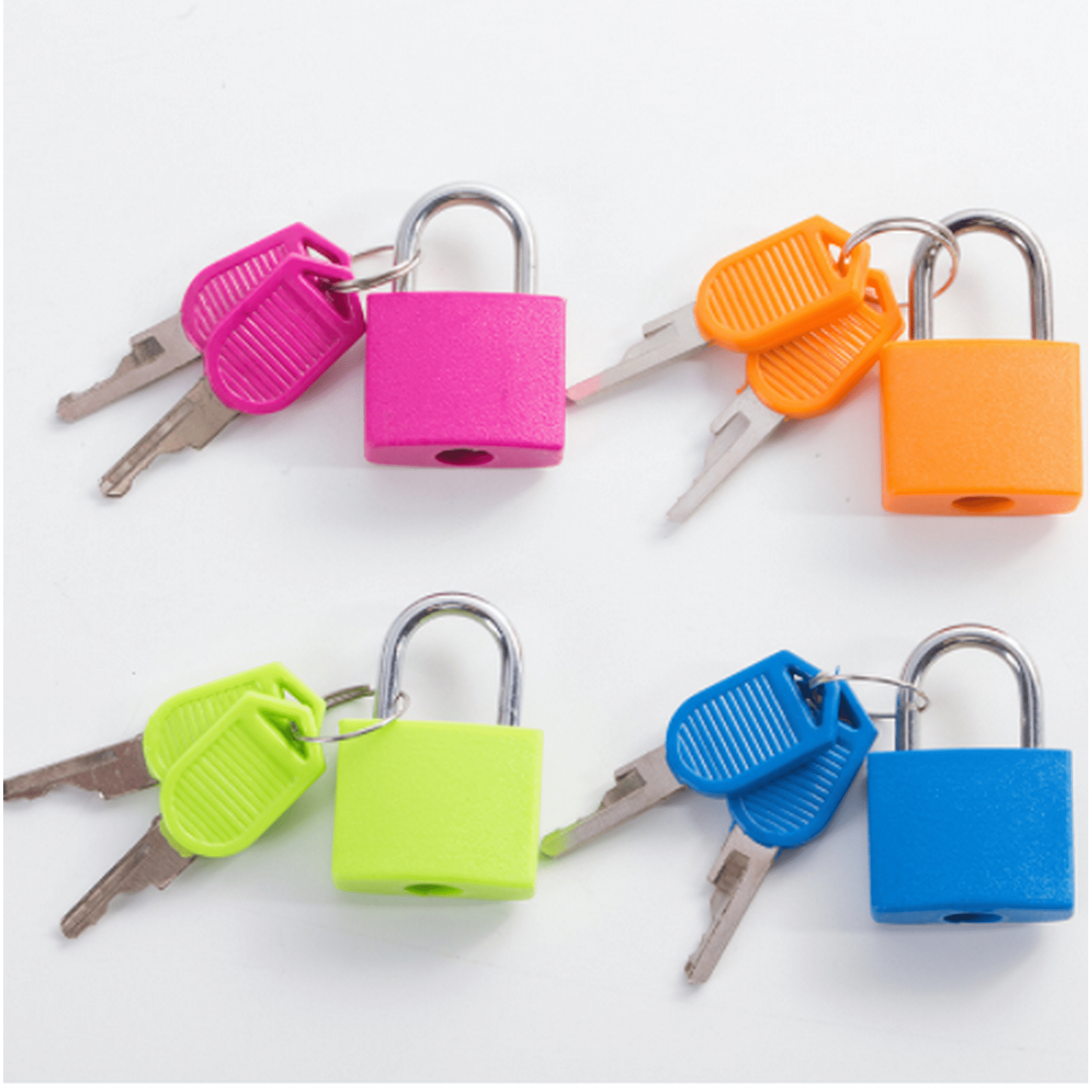 4 piezas de candado para maleta, mini candado con llave, candados pequeños  para mochila escolar, candado para equipaje para gimnasio escolar Namotu  CQ762