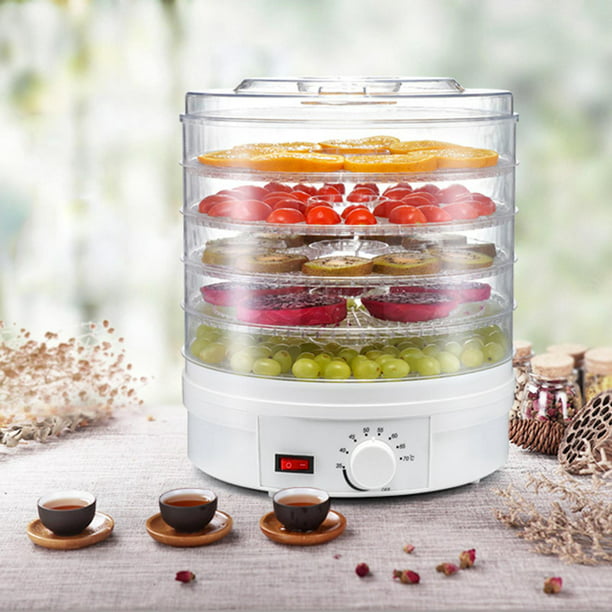 Seeutek Máquina deshidratadora de alimentos para carne seca de res, frutas,  verduras, secadora eléctrica con 5 bandejas sin BPA, control de