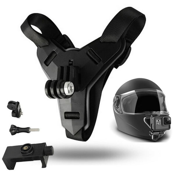 Soporte de correa de fijación de barbilla para casco de motocicleta para  cámara de acción GoPro 8