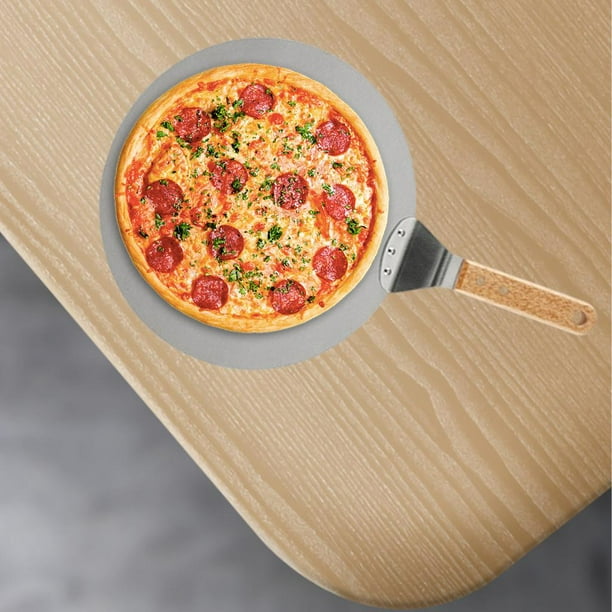 Cortador de pizza antiadherente con mango de madera de roble