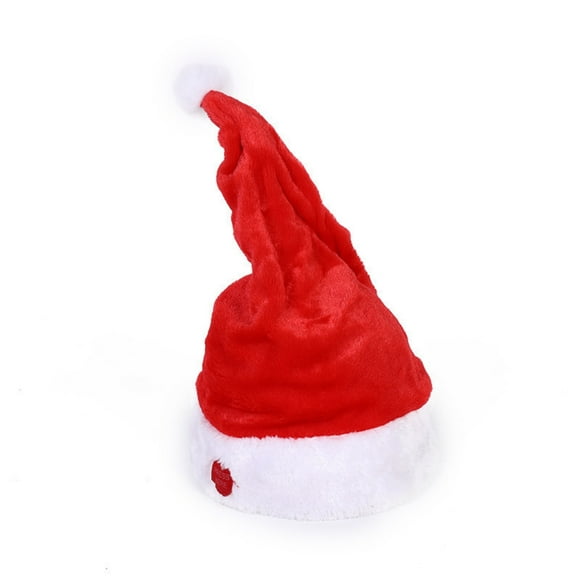 teissuly christmas santa hat for adults kids swing musical funny toy hat plush velvet christmas cap in traditional party hat for christmas new year party supplies xmas teissuly wer202310060822