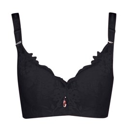 Sujetador push-up de encaje sexy sólido para mujer Recibir lado con ropa  interior de anillo de acero Fridja nalpqowj31828