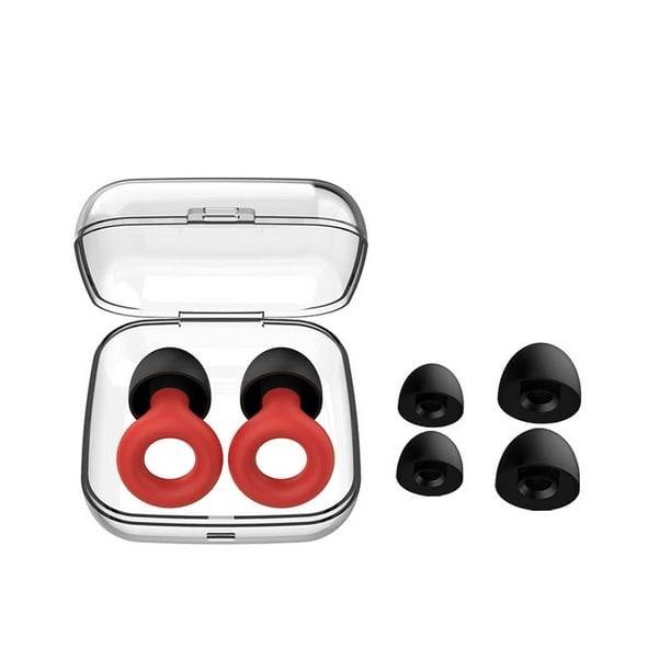 6PCS Tapones para los oídos para dormir - Protección auditiva reutilizable  en silicona flexible y suave + 6 olivas - Reducción de ruido - ideal para