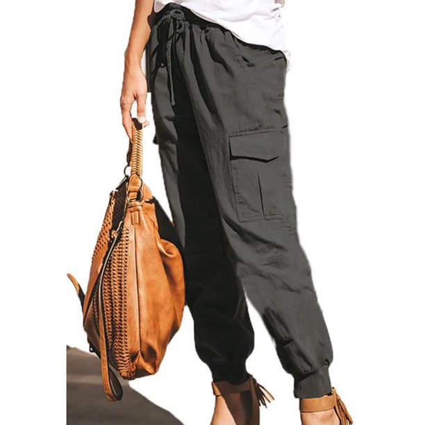 Mujer Pantalones cargo sueltos de tiro medio