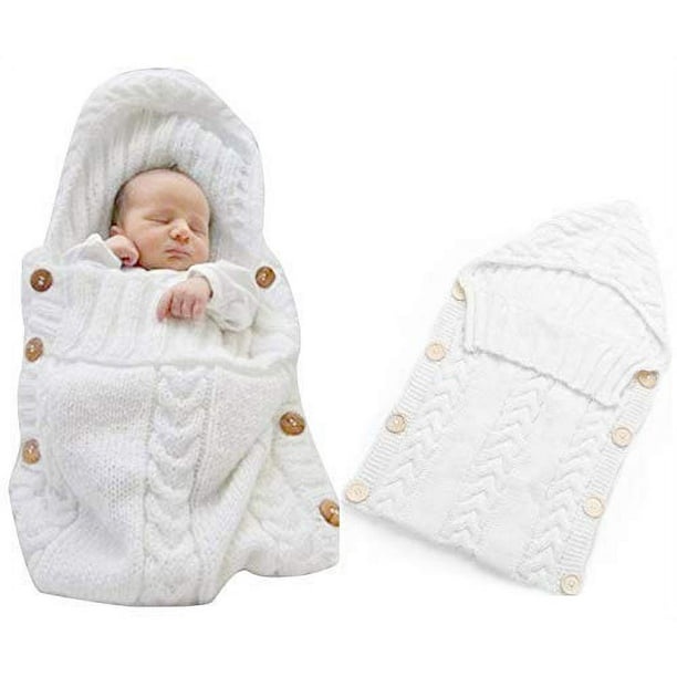 Saco de dormir de manta de pañales de punto para bebé recién
