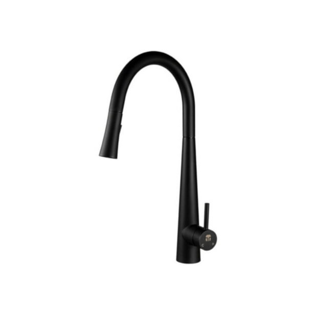 Monomando Llave Mezcladora Grifo Cocina Flexible Fregadero Color Negro