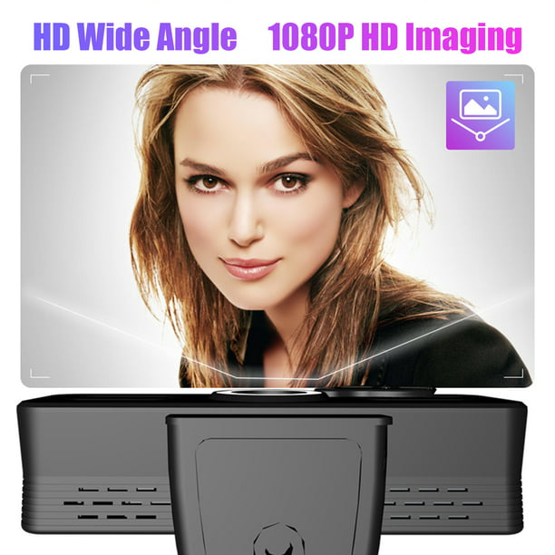 Cámara web HD 1080P Cámara web para computadora con micrófono Cámara web  USB para PC Gran angul Irfora Cámara web