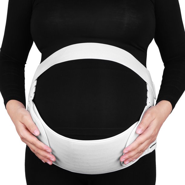 M White Maternity Support Belt Pregnancy Waist Abdomen Belly Back Brace  Band 