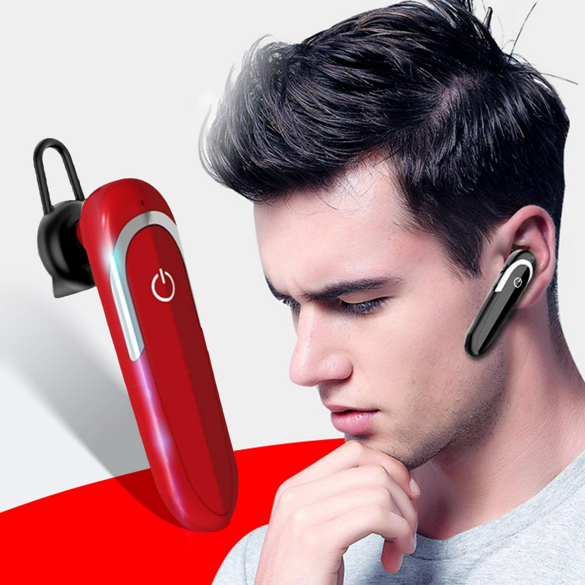  Auriculares Bluetooth, auriculares inalámbricos Bluetooth V5.0 manos  libres con micrófono de cancelación de ruido para  conductor/negocio/hogar/oficina/teléfonos celulares/PC