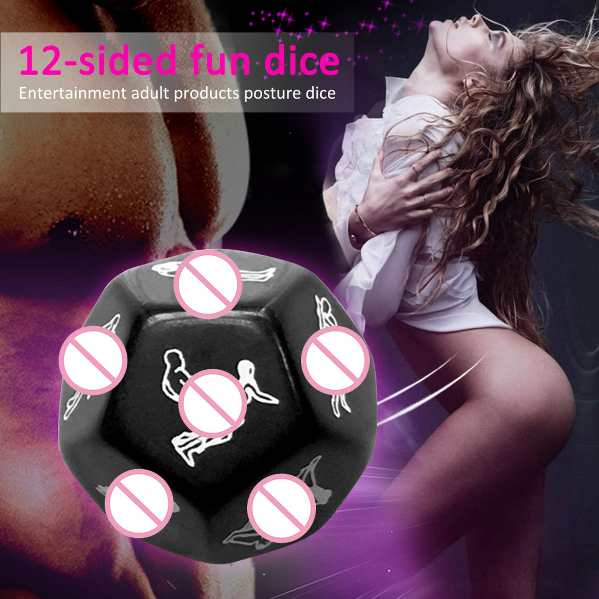 Dados sexuales divertidos de 12 lados y 6 lados, juguete erótico
