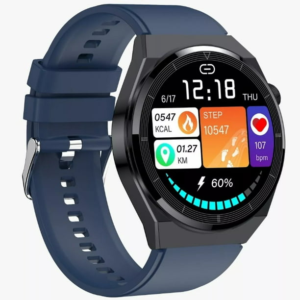 Fralugio Smart Reloj Inteligente T88 Full Touch Ips Hd Azul Lujo Walmart en