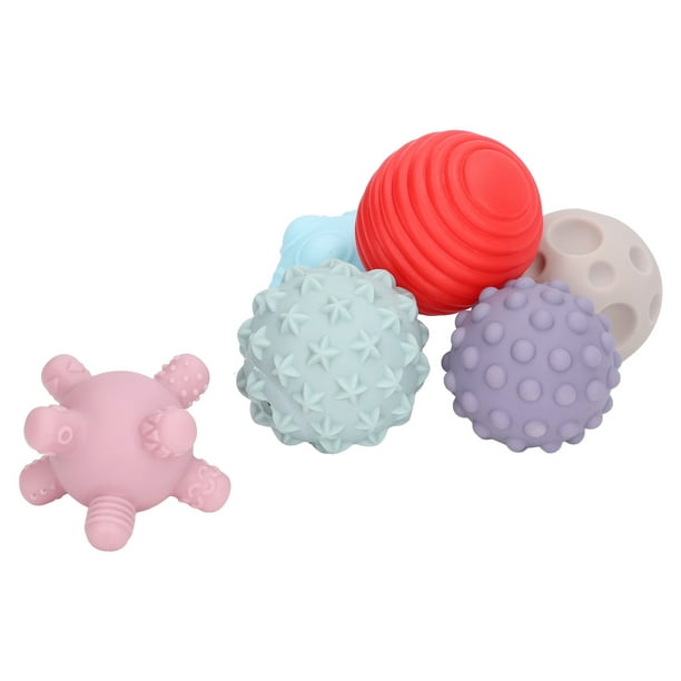 Juego de pelotas sensoriales texturizadas para bebé, juguete de pelota para  apretar Multicolor suave portátil para niños, 6 meses +, 6 uds.