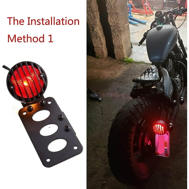 Lámpara freno moto Luz de freno de la motocicleta Luz de matrícula