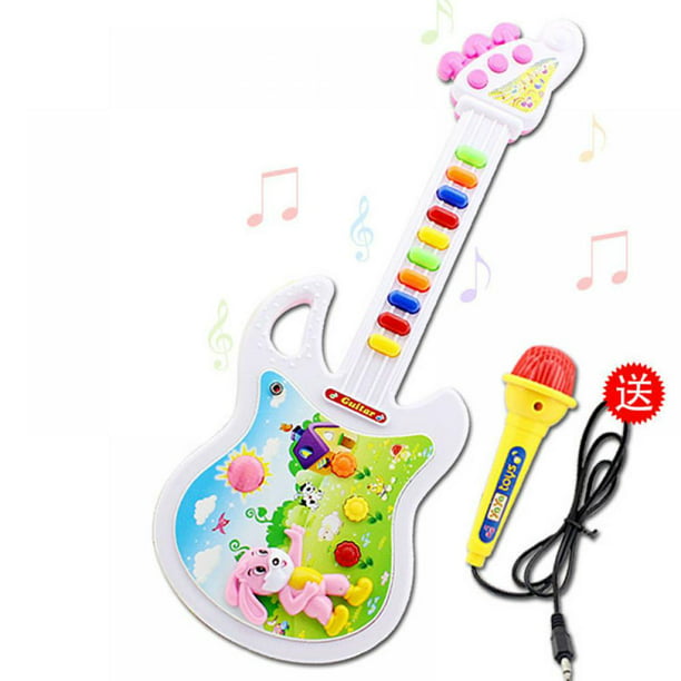 Guitarra de juguete 2 en 1 para niños, instrumento Musical plegable, Piano  Electrónico, entrenamiento del cerebro, juguetes educativos, regalo de  cumpleaños para niña y niño