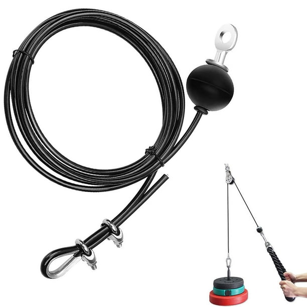 Advancent 1 Uds. Kit de cuerda de alambre de acero para interiores DIY peso  Multi Gym Cable Fitness polea gimnasio en casa equipo de Fitness con  Gimnasios en casa Negro 2M