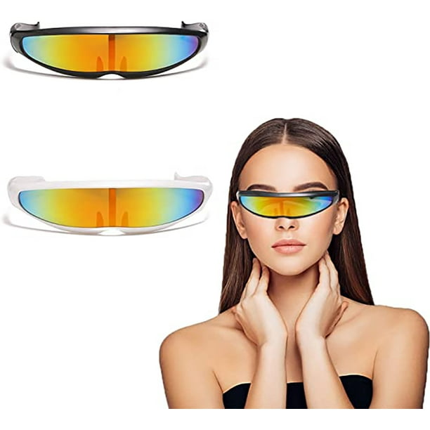 Gafas de sol futuristas Juego de 2 gafas futuristas, gafas divertidas, gafas  de sol, gafas de sol futuristas Gafas Accesorios para fotos Gafas Juguetes  TUNC Sencillez