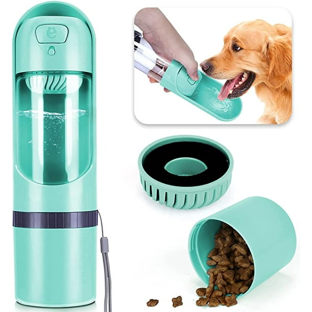 FORWH Dispensador portátil de botella de agua para perros [a prueba de  fugas y plegable] Botella de agua de viaje para perros, accesorios para