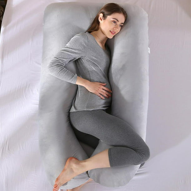 LIANGJUANG almohada en forma de u sleep confort almohada Almohada grande en  forma de U, almohada de embarazo, almohada de cuerpo completo en forma de