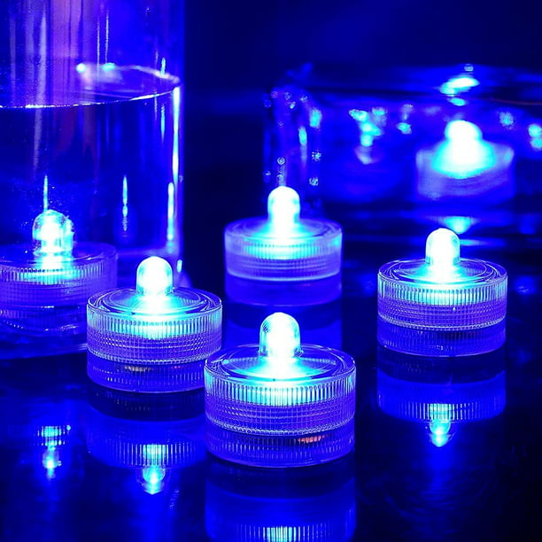 Basics Luces LED de disco, funcionan con pilas, paquete de 2  unidades de 50 lúmenes, luz de grifo, luces adhesivas, iluminación debajo  del