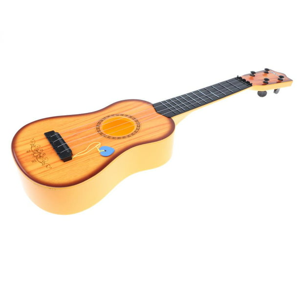 Hey! Play! Guitarra acústica de juguete para niños con 6 cuerdas  sintonizables, sonidos musicales reales, instrumento para niños pequeños,  niños que