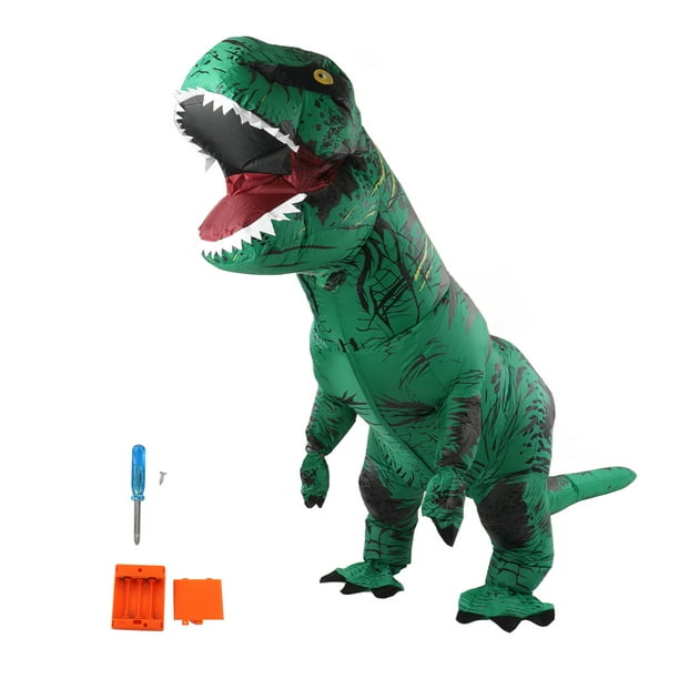 Disfraz inflable de dinosaurio para niños, disfraz de Halloween para montar  T-rex divertido para fiesta