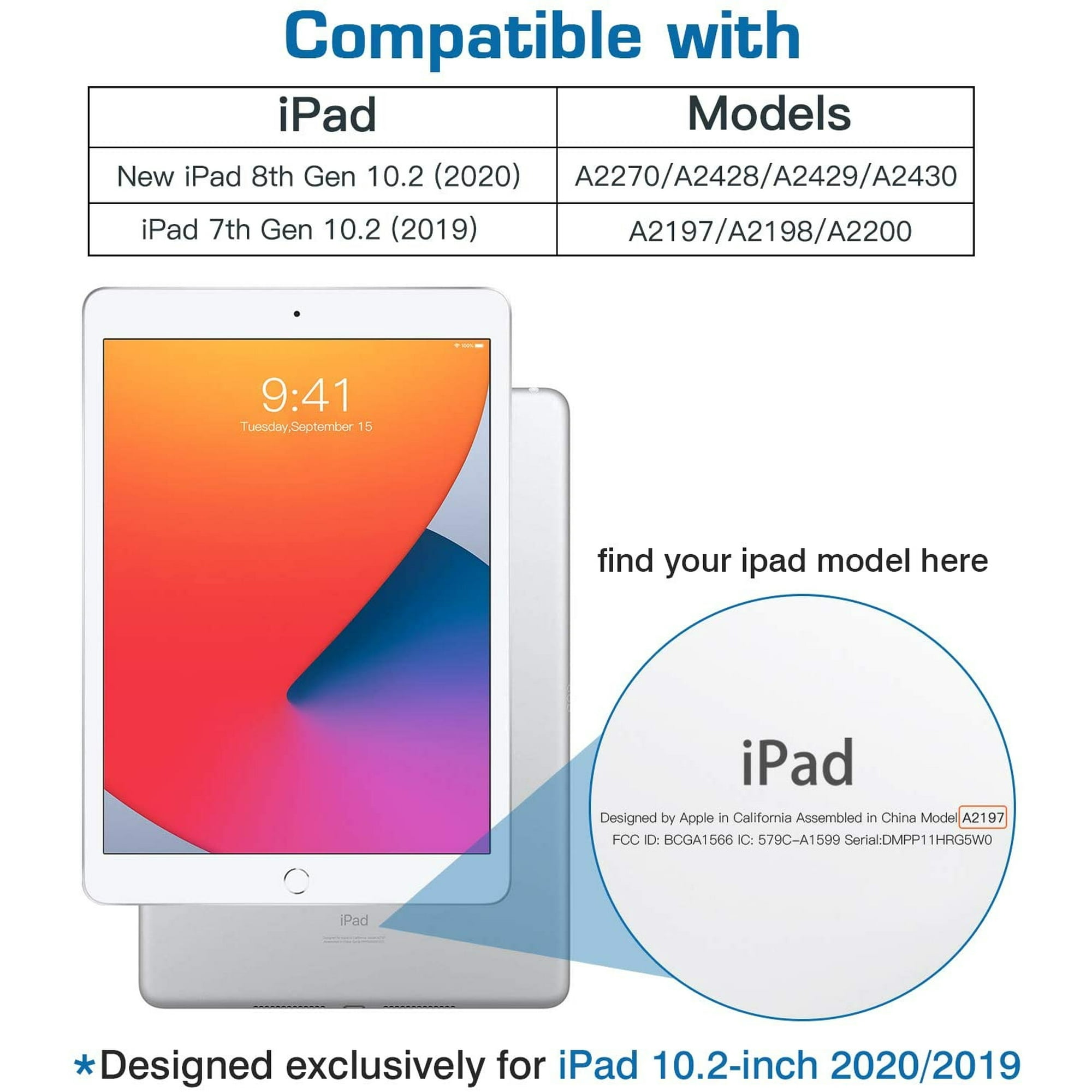 Estuche para iPad de 9.ª generación (2021) / 8.ª generación (2020) / 7.ª  generación (2019) de 10,2 p Adepaton WMCH-448