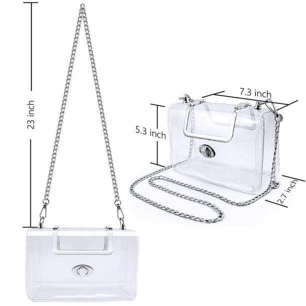 Bolso transparente de PVC para mujer, bolsa de paja para playa, de