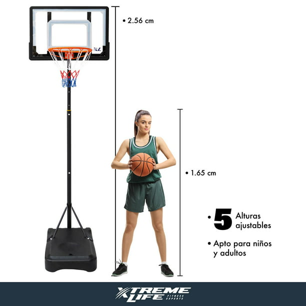Basketball Canasta Tablero Policarbonato ajusta 160-210 cm negro M XTREME  LIFE DPAR30000000