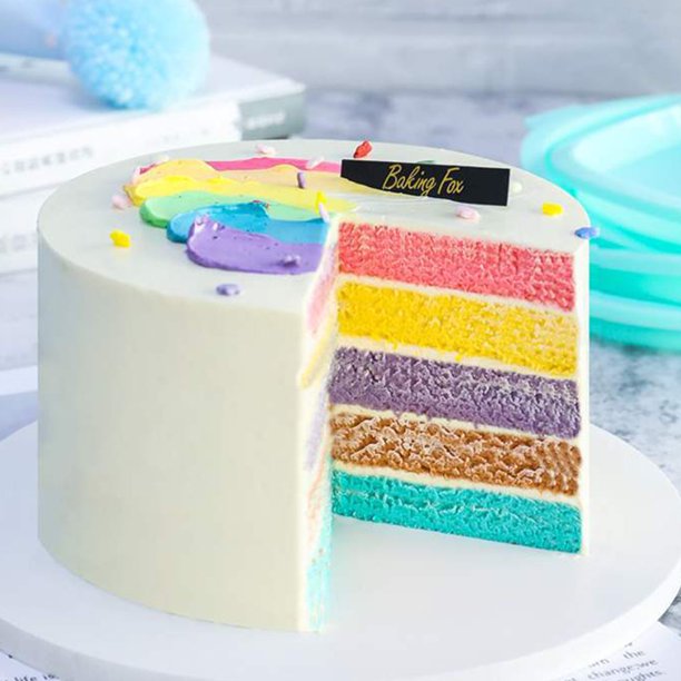 Pastel Arcoiris Molde Para Hornear Pan Reposteria Kit 6 Pzas