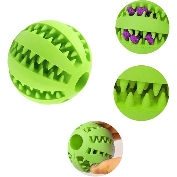 2 bolas de juguete para perros, pelota de juguete para perros, juguete de  caucho natural para perros, juguete de inteligencia dental para  entrenamiento de pelotas para perros (5 cm) Rojo Verde