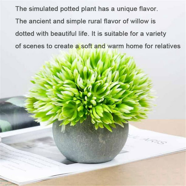 1x planta artificial en maceta pequeña - mesa decoración planta artificial  flor artificial