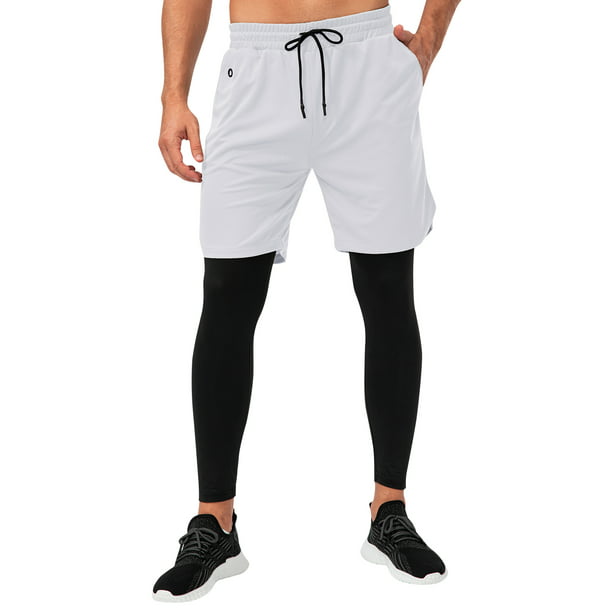 Quick seco pantalones cortos hombres atléticos maratón Pantalón corto de  entrenamiento pantalones transpirables Leggings de gimnasio, pantalones  cortos de depor…