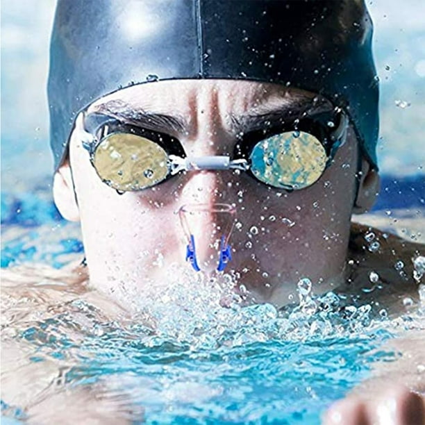 10 Pcs Clip de nariz natación impermeable silicona nariz tapón nadar para  niños y adultos (multicolor)