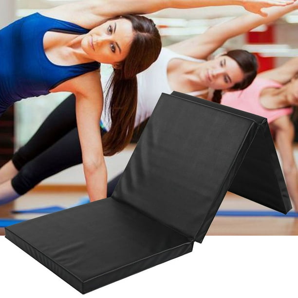 Colchoneta de ejercicio de gimnasia gruesa para el hogar, esterilla de yoga  plegable, almohadilla de cuero para gimnasio y fitness