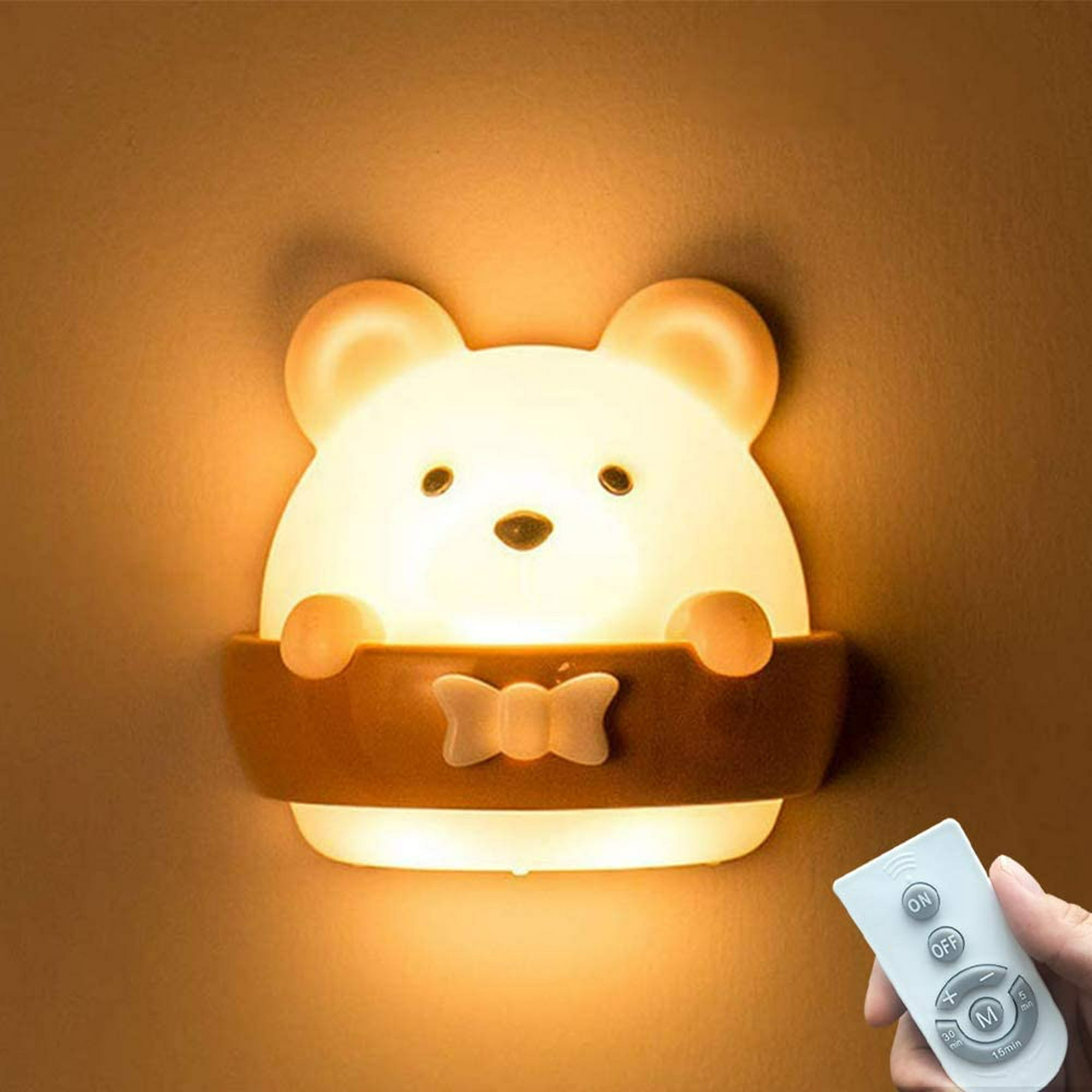 Yukojur Luz Nocturna Infantil, LED Lámpara Nocturna de Niños con Función  Control Tátil,Lamparas de Mesita de Noche, Luz de Dormir de Cuarto de Bebé