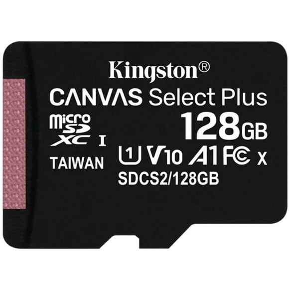 memoria micro sd 128gb kingston canvas select plus clase 10 juegos a1 video hd v30 sdcs2128gb kingston sdcs2128gb