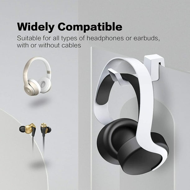 Soporte para auriculares PS5, [diseño minimalista] Mini soporte para  auriculares con barra de soporte, para auriculares para juegos Sony  Playstation 5, blanco JAMW Sencillez