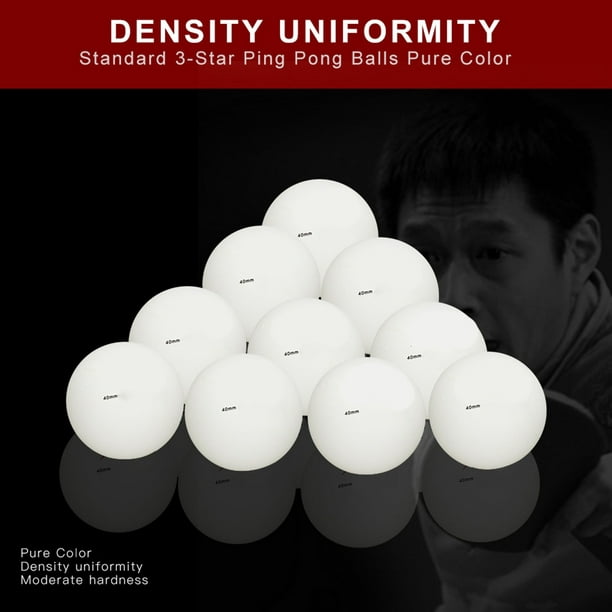 Paquete de 100 pelotas de tenis de mesa blancas de 3 estrellas para  entrenamiento avanzado, pelota de ping pong