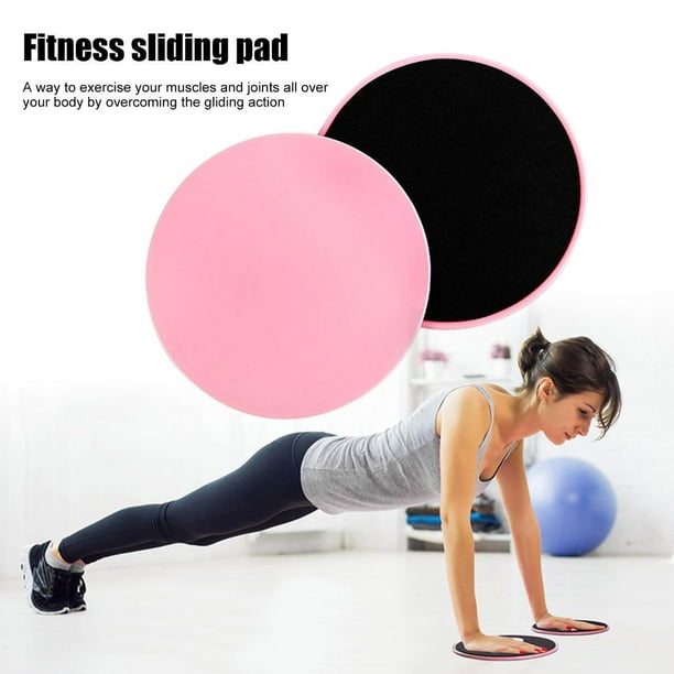 Fitness 2 uds discos deslizantes ejercicio placa deslizante de  entrenamiento de músculos abdominales (rosa)