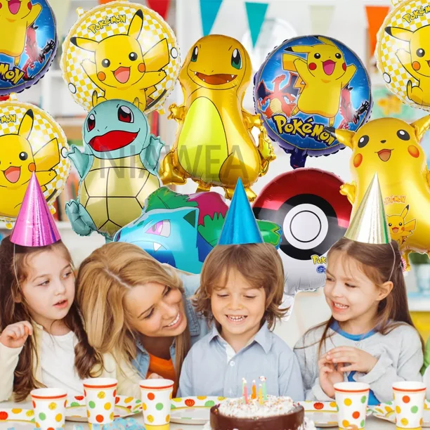  Pokemon Go - Globos para fiesta de cumpleaños, suministros de  decoración para juego de Pikachu : Juguetes y Juegos