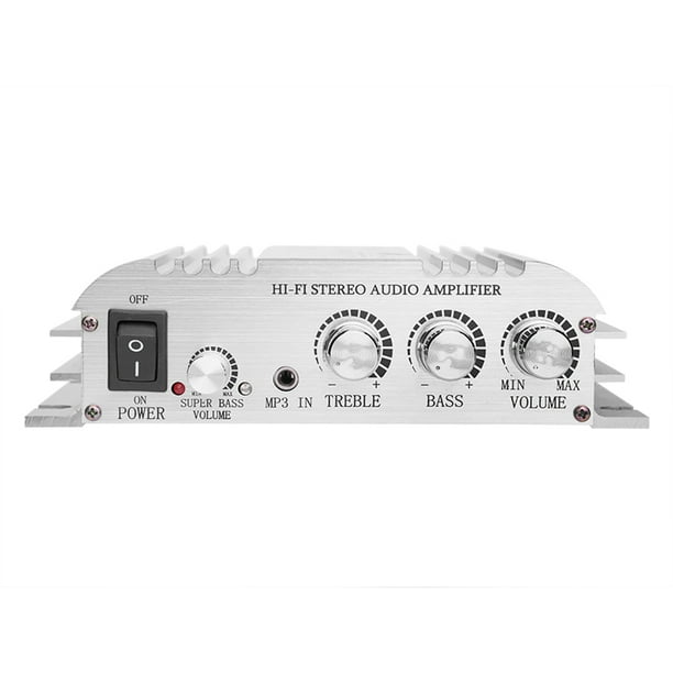 Amplificador Coche 12V 20 + Heavy Bass Hi-Fi 21 Canal Estéreo