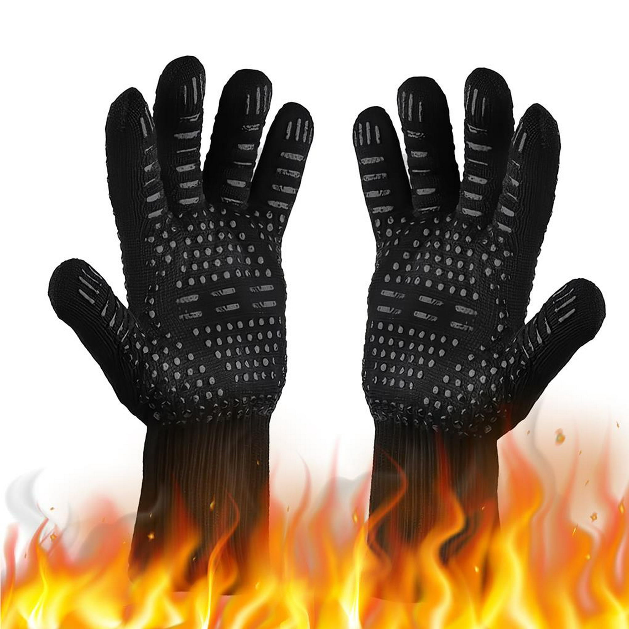 Bazar del Cocinero - Guantes Para Horno / Parrilla Alta Temperatura 800  Grados ✔️Los guantes de cocina para asar a la parrilla están hechos de  aramida, silicona y forro de algodón 100%