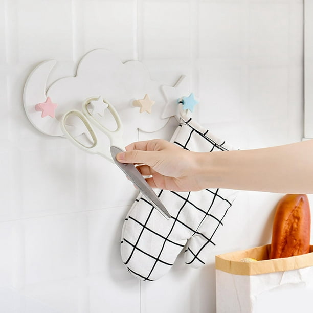 Ganchos para utensilios de cocina con estante llaves, colgador toallas de sombrero de estilo Macarena montado en la pared | Walmart en línea