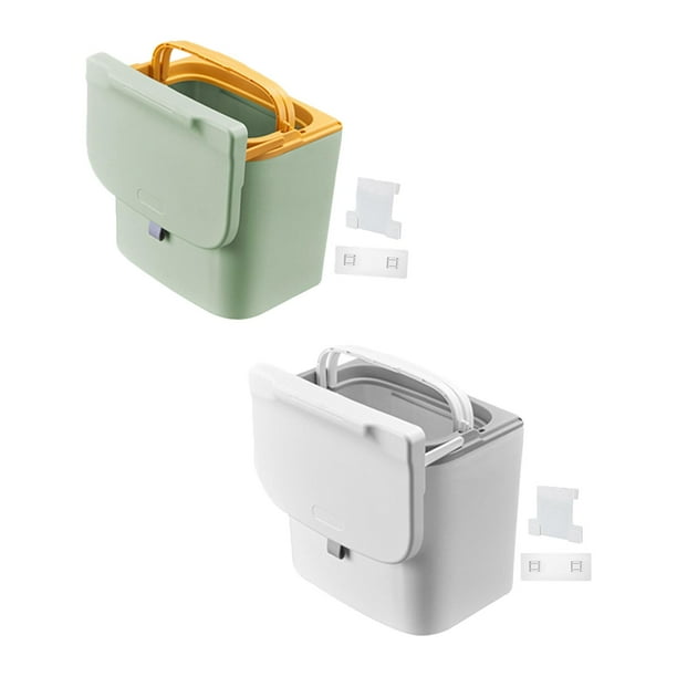 Cubo de basura para debajo del fregadero, gran capacidad de carga,  portátil, multifunción, para colgar, para cocina, para puerta de armario,  baño, , Poste gris 9L BLESIY Cubo de basura de cocina