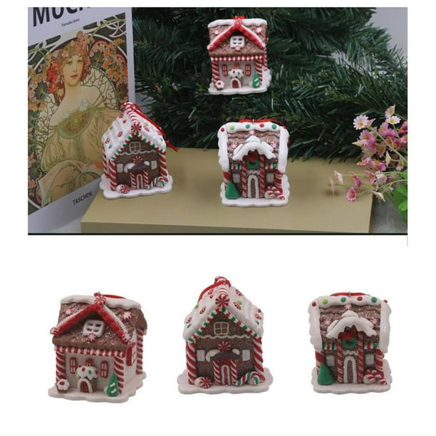 Bearachild Navidad pequeña casa árbol de adornos colgantes decoraciones Navidad casa colgantes regalo Kits de decoración para | Walmart en línea