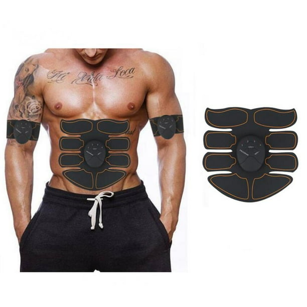 Electroestimulador muscular abdominal de 2 pieza dispositivo trenamiento  con cinturón estimulador para abdomen y brazos shamjiam Entrenamiento de  los músculos abdominales del brazo