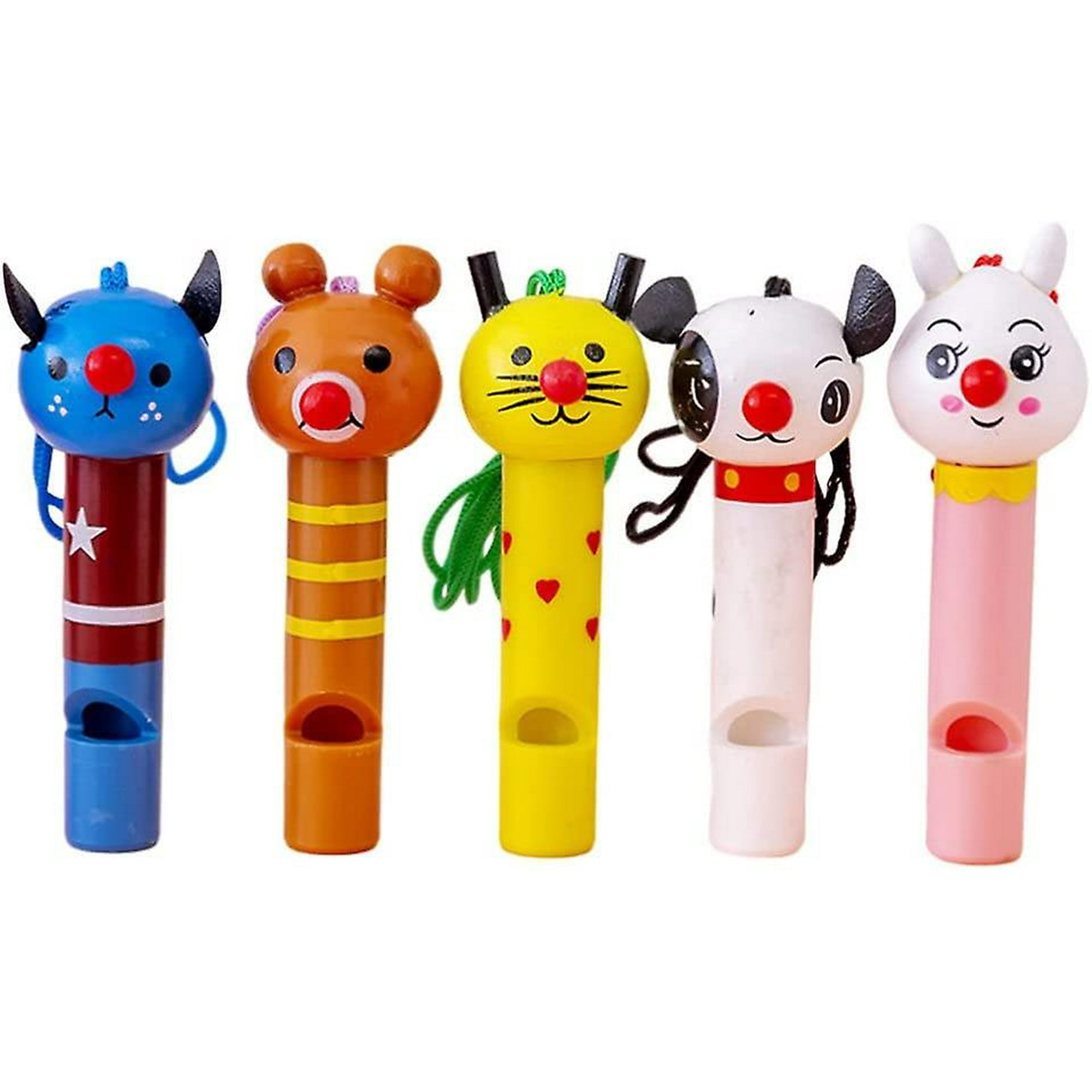 Regalo para niños de papel soplados silbato juguete: 30 piezas de dibujos  animados en forma de animal silbato generador de ruido favores fiesta de