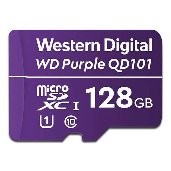 memoria microsdxc western digital purple sc qd101 de 128gb uhsi u1 western digital wdd128g1p0c