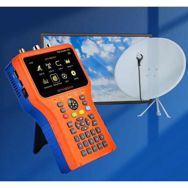 2 En 1 satélite y buscador de señal de tv lcd buscador de satélite digital  antena de tv medidor de intensidad de señal medidor de búsqueda de señal